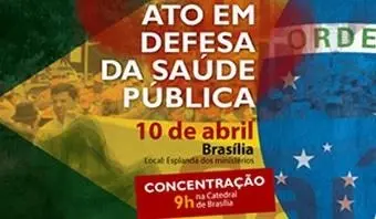 Ato em defesa da saúde pública em Brasília
