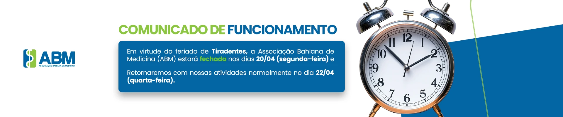 Banner Comunicado Tiradentes