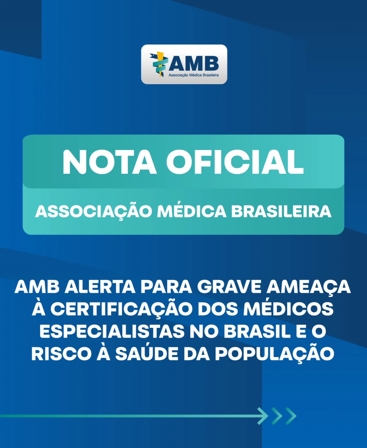 COMUNICADO IMPORTANTE À COMUNIDADE MÉDICA E À SOCIEDADE (APOIO À NOTA DA AMB)